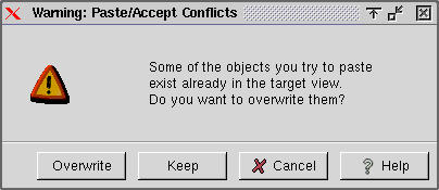 Dialog: Warning: Accept/Paste Conflict