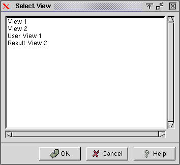 Dialog: Select one View